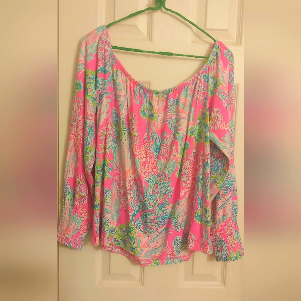 Lilly Pulitzer off the shoulder shirt XL